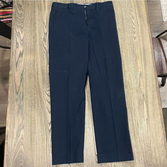 Hart Schaffner Marx Mens Dress Pants Straight Leg Flat Front Navy Size 34x32 - Picture 1 of 10